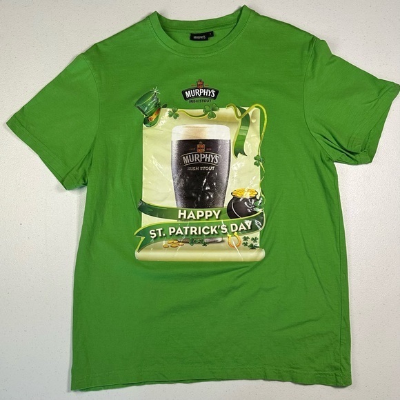 Murphy’s Tops - Murphy's ST.‎ Patrick's Day Women's Green Short Sleeve T-Shirt Size Large